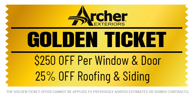 Archer Exteriors Golden Ticket Offer Archer Exteriors Golden Ticket Offer